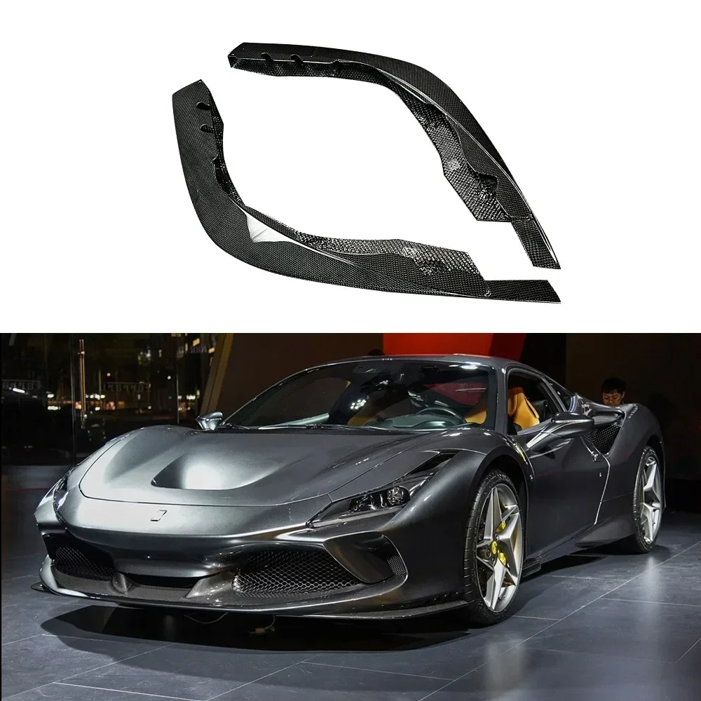 New! For Ferrari F8 High-quality Dry Carbon Fiber Front Lip Spoiler Rear Lip Diffuser Corner Body Kits Trim Car Accessories SD 3