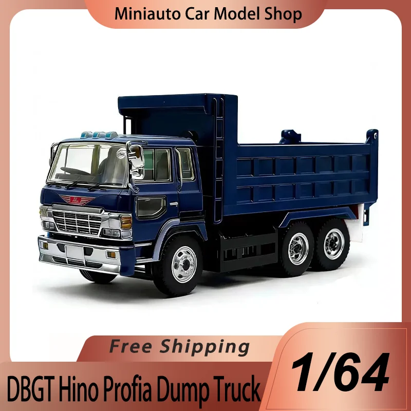 Nuevo en Stock Dbgt 1:64 Hino Profia Camión Volquete, Vehículo de Construcción Japonés, Modelo de Aleación Fundida a Presión para Coleccionistas de Camiones, Regalo para Amantes de los Coches