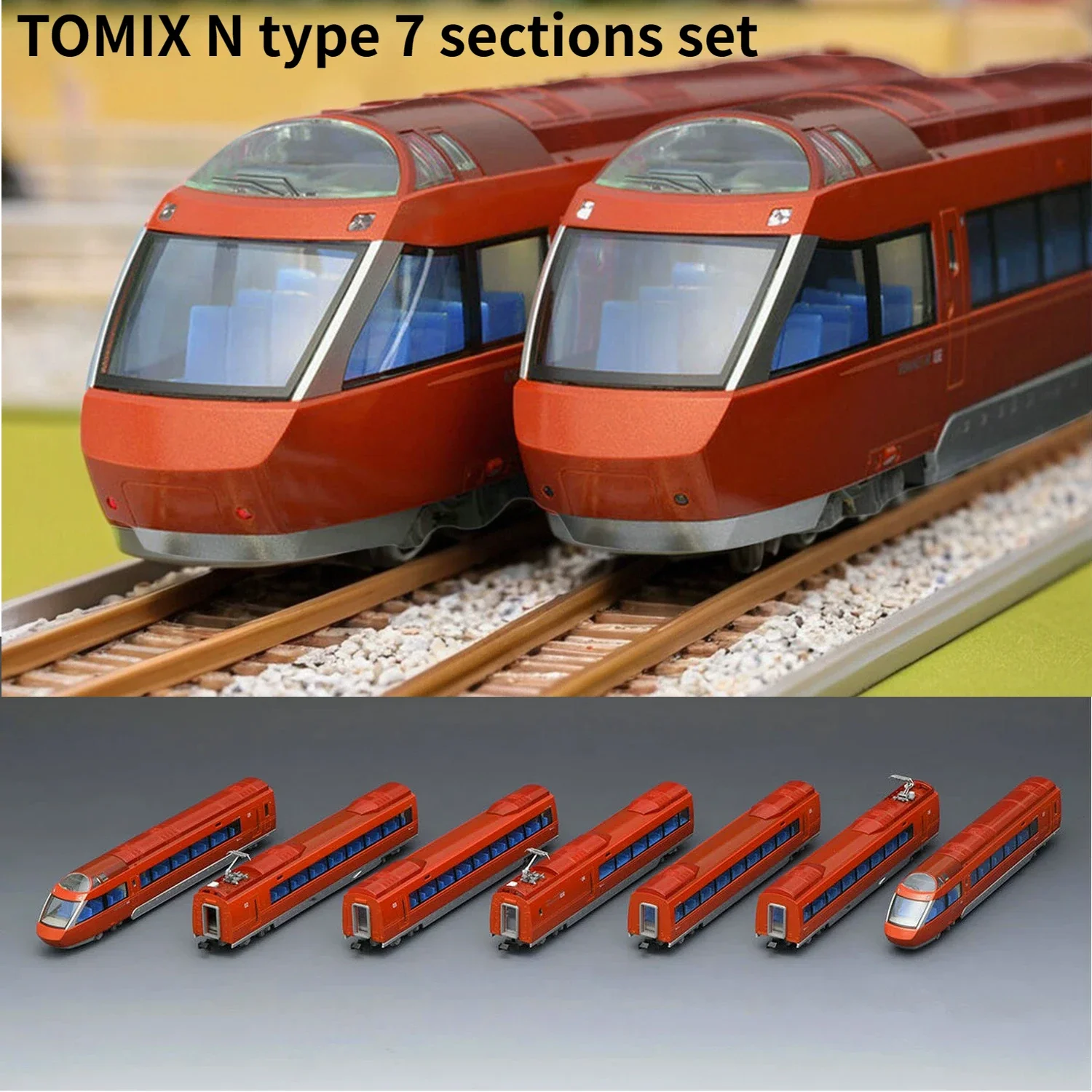 TOMIX N-type Train Model 1/160 98744 Odakyu Romance Car Seven-section Set Train Model Toy Gift