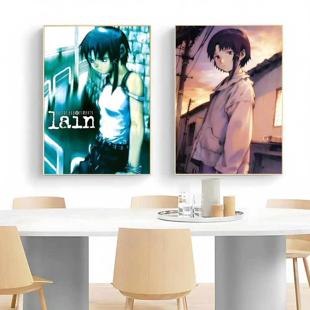 Philosophical Anime S-Serial Experiments Lain Poster Wall Art Print Decorative Mural Home Decor Gift Unframed