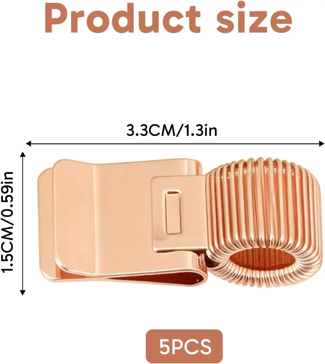 5Pcs Pen Holder For Notebook, Journal Pen Holder Clips, Adjustable Spring Clip, Durable Office and School Use, Convenient Writin