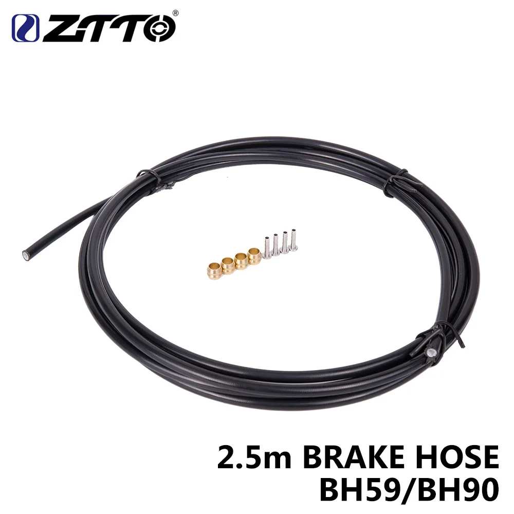 ZTTO BH59 BH90 จักรยานเบรคท่อ 5 มม.ท่อน้ํามันไฮดรอลิกไฮดรอลิกเบรคหลอด 2.5M Connector ใส่ Olive เข็มชุด