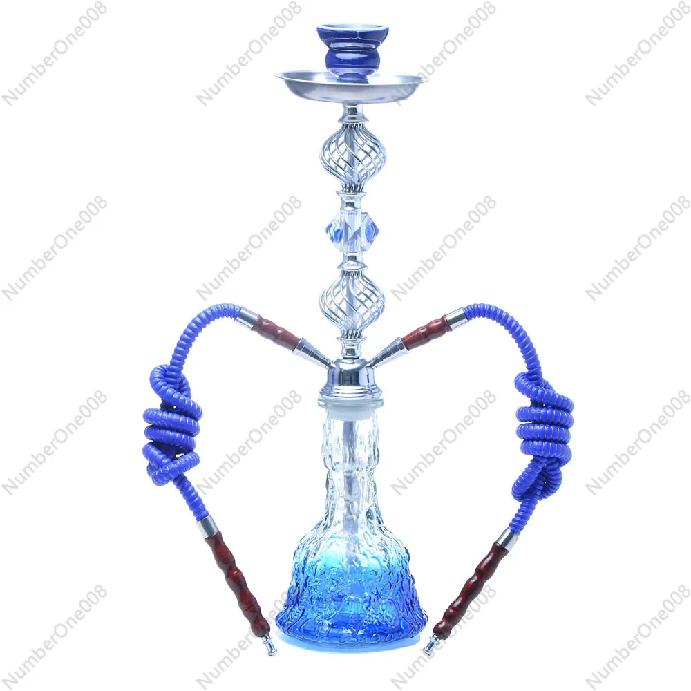 Cross-border E-commerce Manufacturer Arab Hookah Double Tube Set Large Hookah Decorative Pot Foreign Trade Supply Hookah