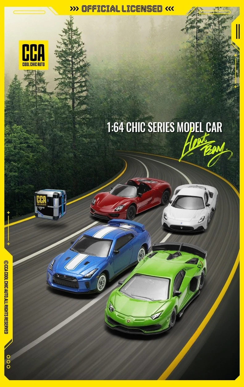 Chaipo CCA 1:64 Car Cool Series GTR Need for Speed Joint Alloy Car Model Toy Ornament，Perfect Birthday Gift for Boyfriend