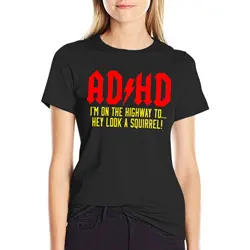 ADHD Highway To T-Shirt tops heavyweights workout shirts for Women loose fit