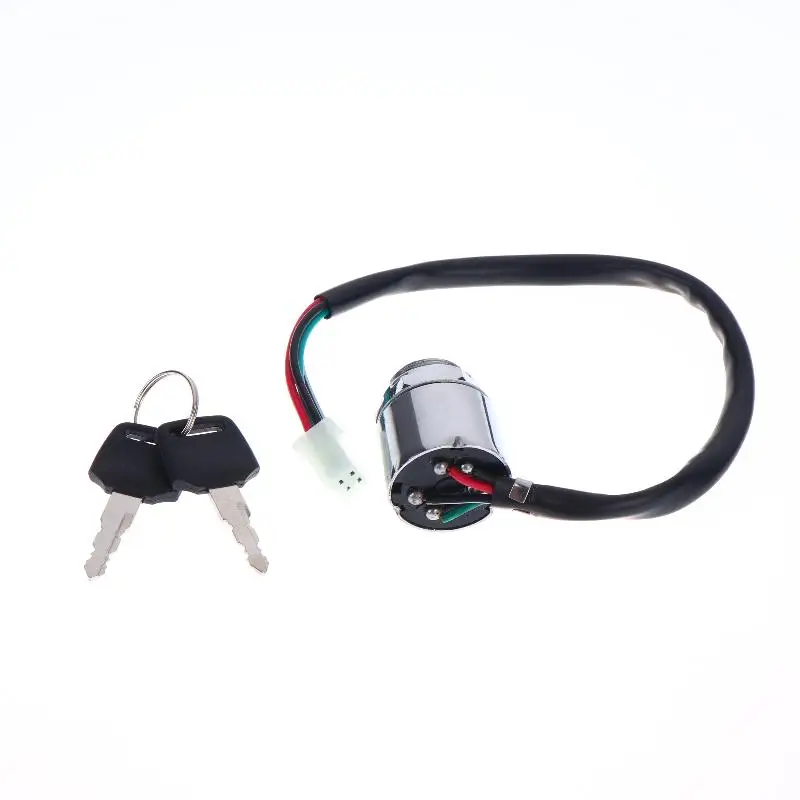 Advanced 4 Wire Waterproof Ignition Switch 2 Position Use for Universal Motorbike Door Lock