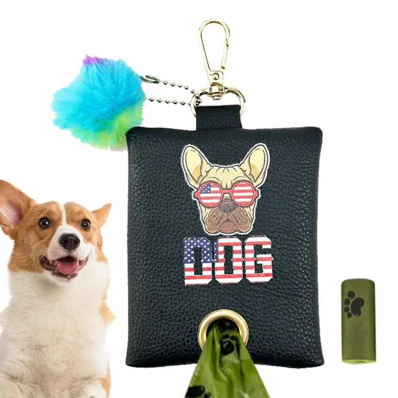 Dog Poop Waste Bags Bulk Poop Bags With Leash Clip Reusable Bone Pouch Bag Dispenser With Paw Prints Household Accessories