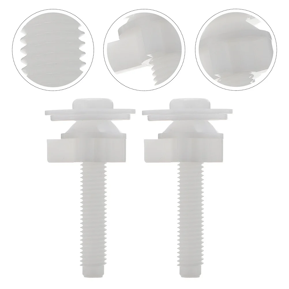 

2Pcs Toilet Seat Installation Bolt Kits Durable Pom Plastic Screw Accessories for Repair Toilet Lid Screws Screw for Seat Covers