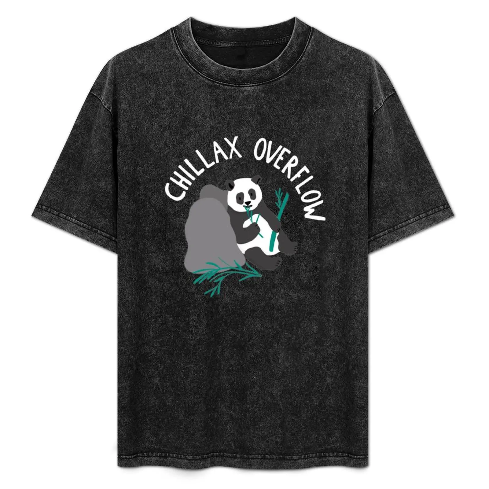 Camiseta Chillax Overflow Panda and Bamboo, camiseta ligera para correr