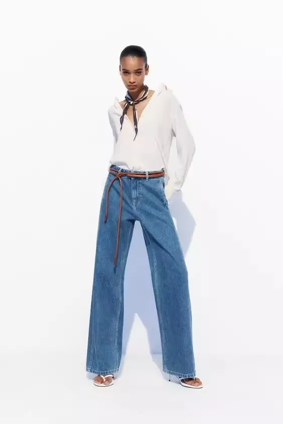 Été 2024 femmes banlieue polyvalent longue Sve plissé soie irt col montant ourlet fendu coupe ample longueur régulière couleur Pure