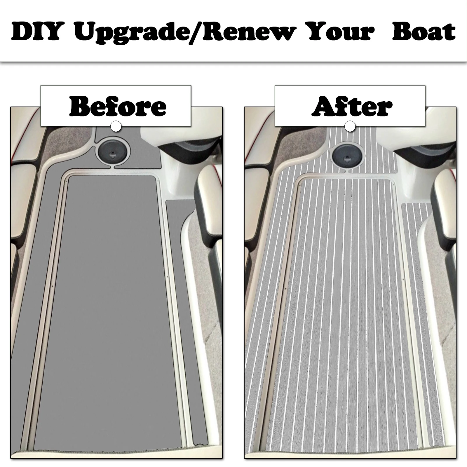 

Eva foam anti-skid mat boat deck floor jet ski traction mat self-adhesive carpet sunscreen floor decoration boat board accessori