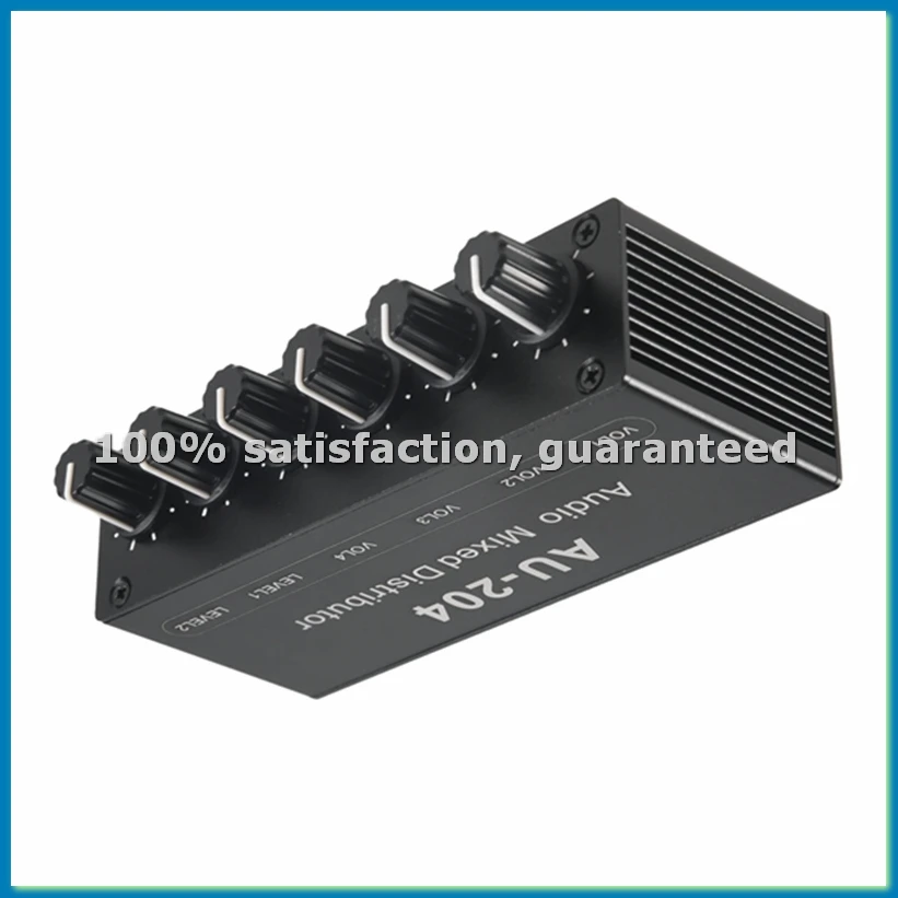 

Stereo Mixer Audio (2 Input 4 Output) Push Four Headphones or External Power Amplifiers Volume Control-BCBW