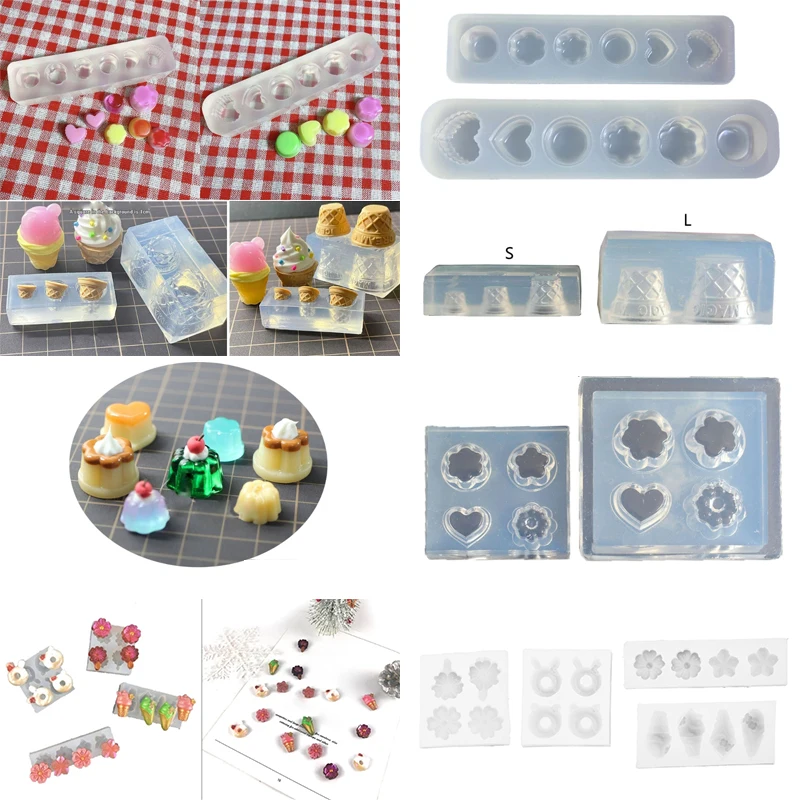 Mini Silicone Mold Fondant Mould Pastry Chocolate Pudding Molds Baking Decorating Tools Resin Ornaments Cake Mold DIY Supplies