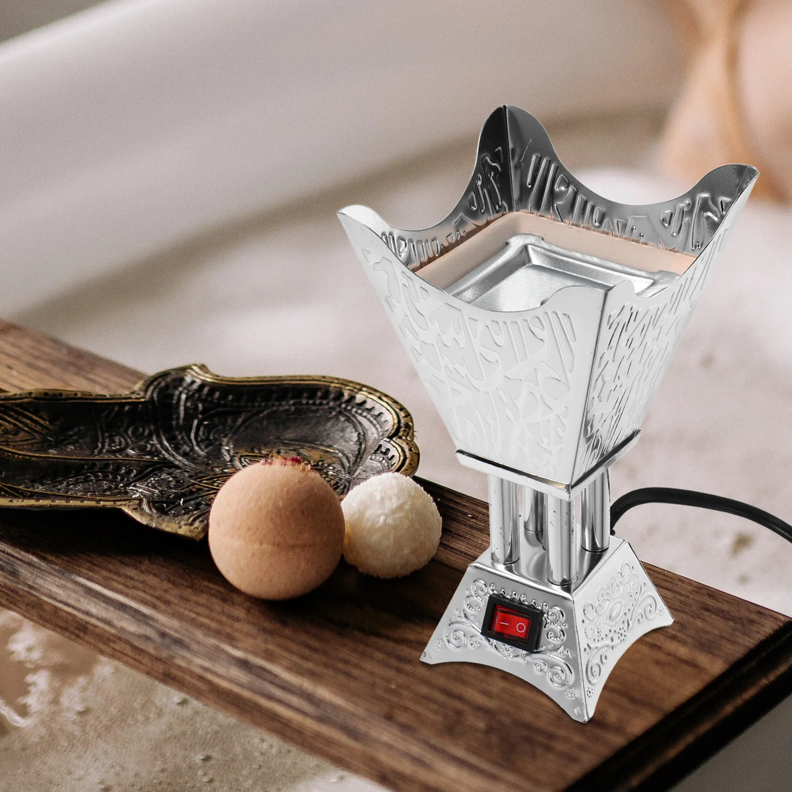 

Electric Incense Burner Desktop Plug In Arabian Style Aroma Burner For Home Office Yoga Room Decorative Censer Vintage Incense