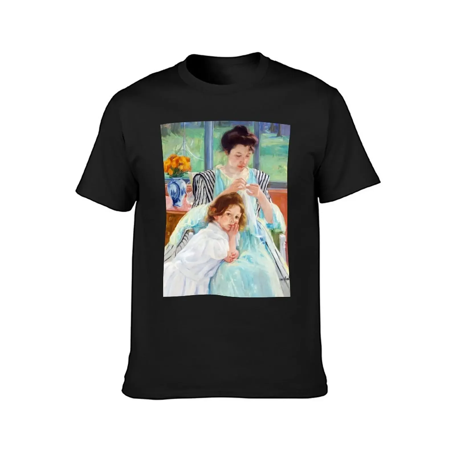 Young Mother Sewing, Mary Cassatt T-Shirt animal prinfor boys heavyweights oversized t shirt men