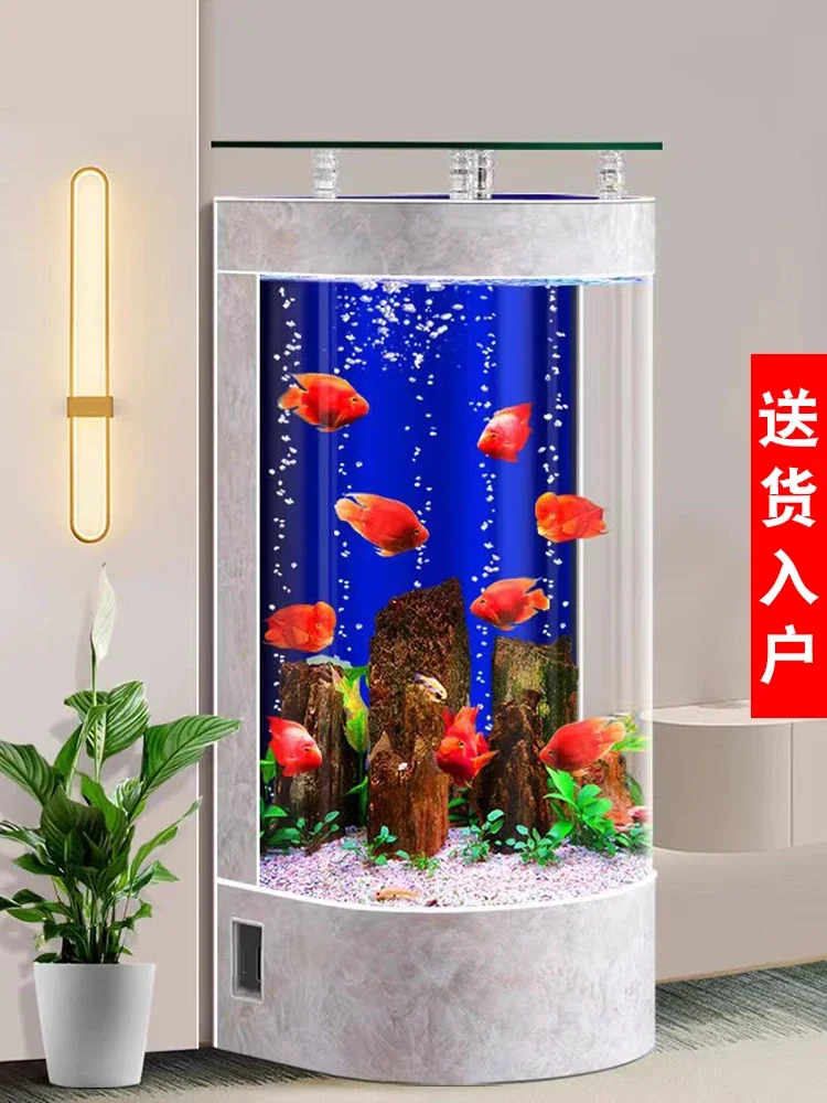 

Fish tank,floor to floor, wall to wall, goldfish tank, glass ecological, water free fish tank, small and medium-sized aquarium