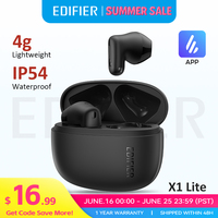 Edifier X1 Lite True Wireless Earbuds Bluetooth 5.4 Earphone Wireless Headphones Lightweight IP54 28hrs Playtime