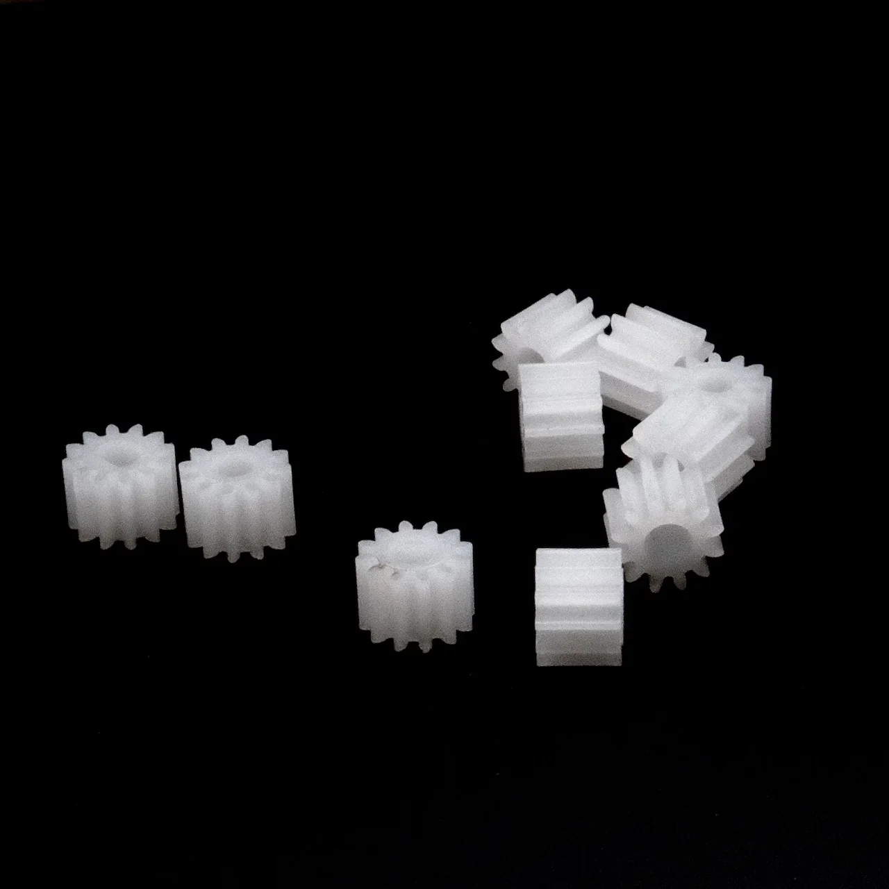 0.5M 12/15 Teeth D Hole 3/4mm Plastic Spindle Gear DIY Model N20 Motor