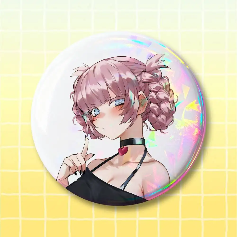 N-Nazuna Nanakusa C-Call of The Night Pin Buttons Round Badge for Clothes Bags Hats Pins Accessories Backpacks Tote Bags Decor