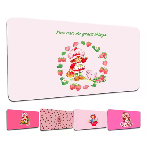 Strawberry Shortcake Custom Skin Table Mat Student Mousepad Gamer Computer Keyboard Pad Games Pad For PC Desk Pad