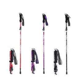Foldable Climbing Hiking Stick Trekking Poles Baton Telescopic Came Crutches Walking Cane Outdoor Equipment Self Defense Stick