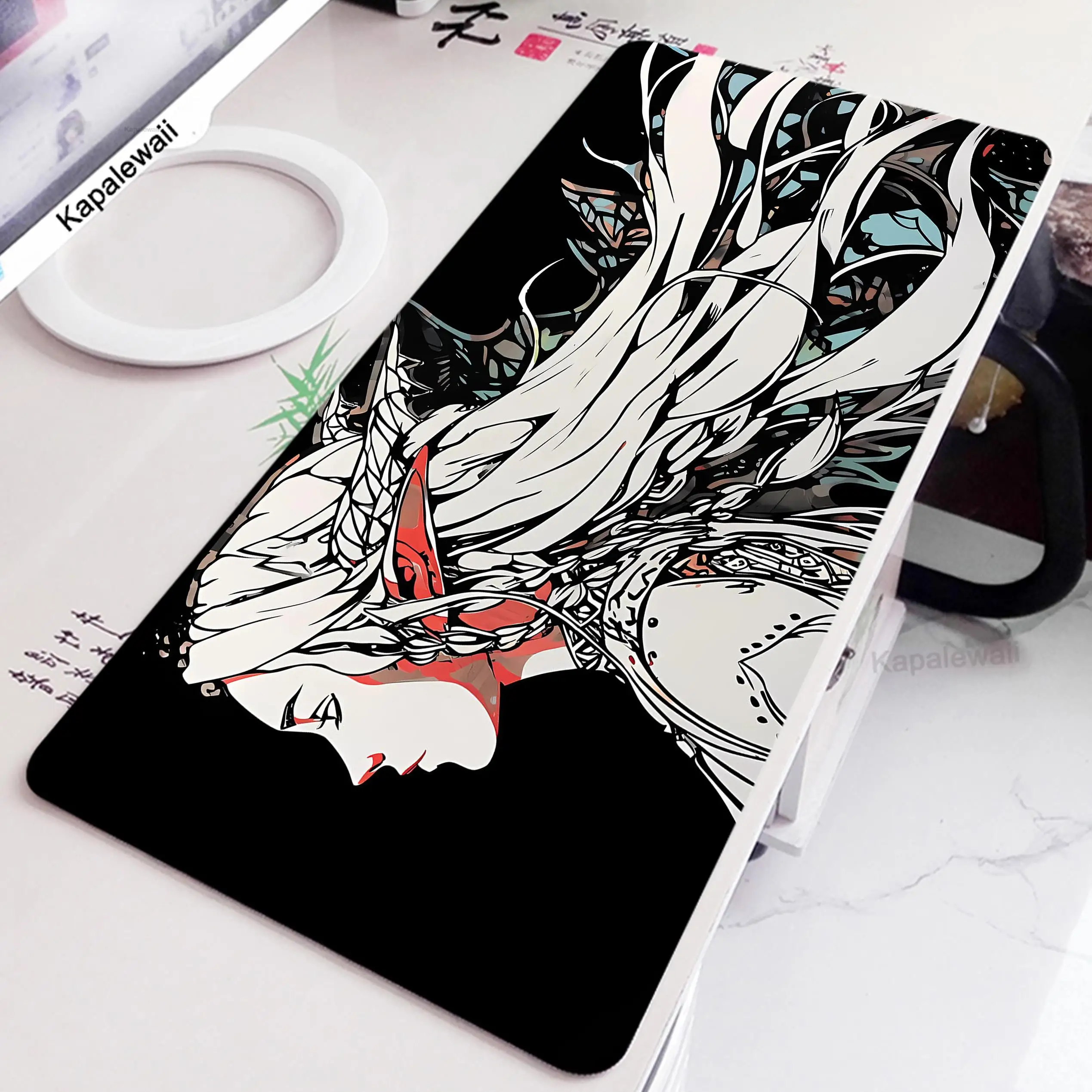 Tapis de souris Anime Gaming Anime Girl, tapis de souris média, tapis en caoutchouc non ald Kawaii, grands polymères de bureau, tapis de clavier de bureau