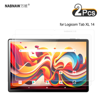2 Pieces HD Scratch Proof Tempered Glass Screen Protector For Logicom TAB XL 14 Tablet Hard Protective Film