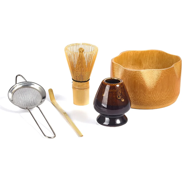 

ABSF 5 шт., ручной работы, домашний чайный сервиз матча, подставка для инструментов, чаша матча, венчик для чая, совок для чайного венчика, держатель для венчика, подставка для чажэнь, воронка Du