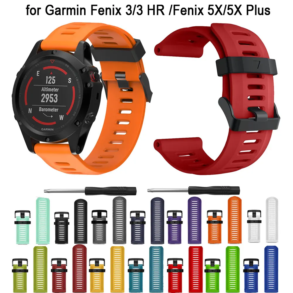 26-mm-Silikonarmband für die Garmin Fenix 3 HR Sportuhr, Uhrenband für die Fenix 3HR, Armband, Smart-Zubehör.