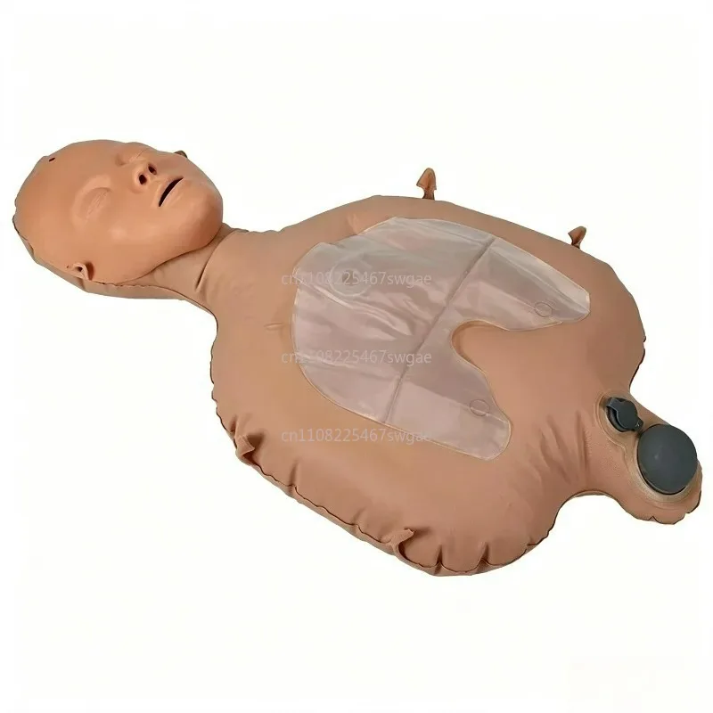 Mini Practice Simulator for First Aid & Basic Life Support (BLS) Course Portable Inflatable CPR Training Manikin Dummy,