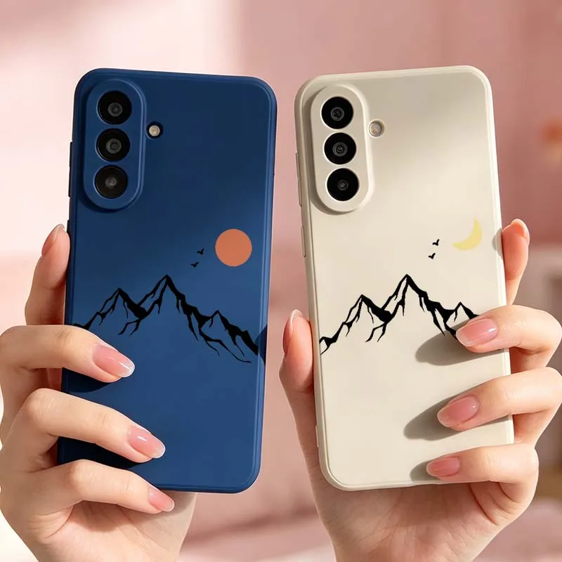 Black Mountain Red Sun For For Samsung Galaxy A36 A35 A34 A33 A32 A30 A26 A25 A24 A23 A22 A21S A16 A17 Phone case Cover