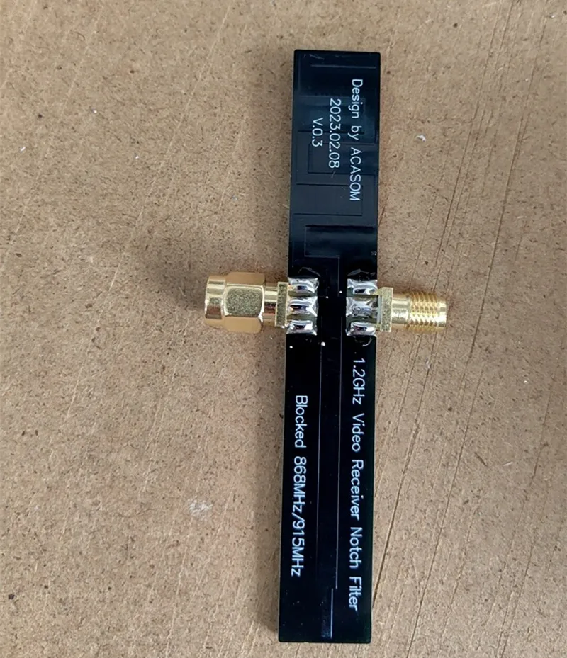 1.2GHz VRX Notch Filter 868/915 MHz improves video reception for 1.2-1.3GHz video receivers in combination compatible TBS Cros