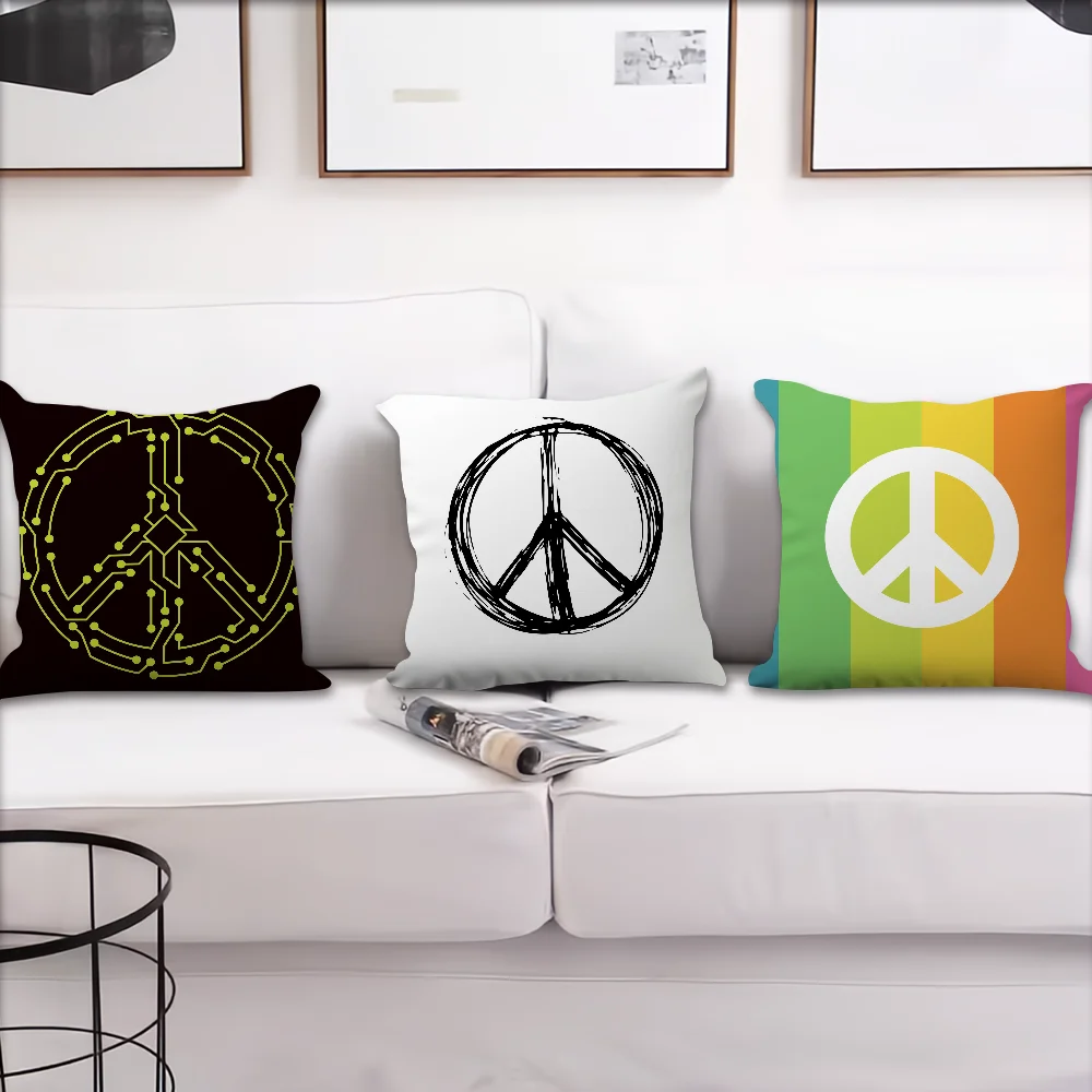 Pacifist Comfortable Pillow Case  Cushion Cover Suitable for Home Living Room Sofa Room Decoration