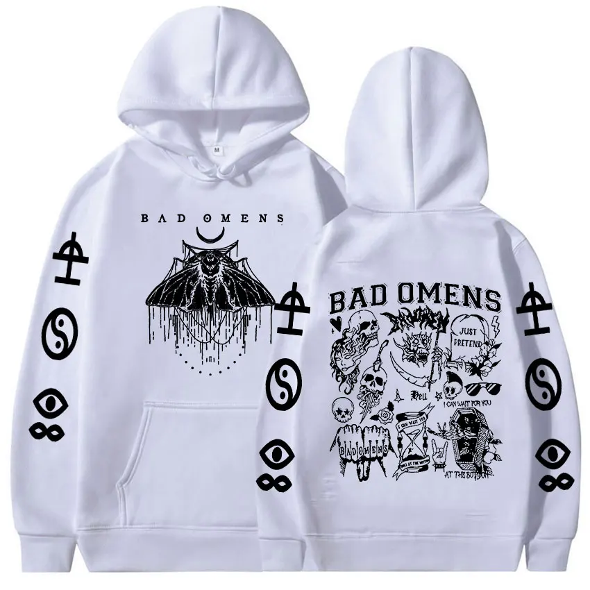 Rock Music Bad Omens Concrete Forever Tour 2024 Hoodie Men Retro Fashion Pullover Oversized Sweatshirt Unisex Gothic Streetwear