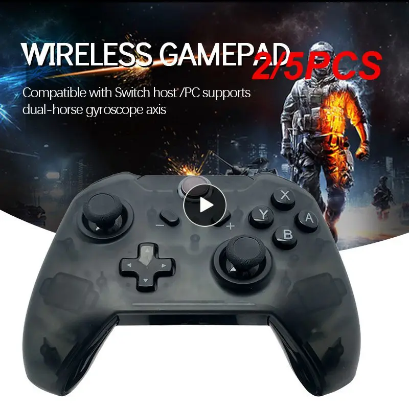 

2/5PCS Joystick Controller 2.4ghz Wireless Fashionable Professional Portable For Switch Lite Game Controller Black