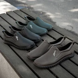 Men Rain Shoes Water Winter Ankle Boots Fashion Waterproof Soft Rainboot Male Anti Slip Rubber Wading Shoes for Men Galoshes2024
