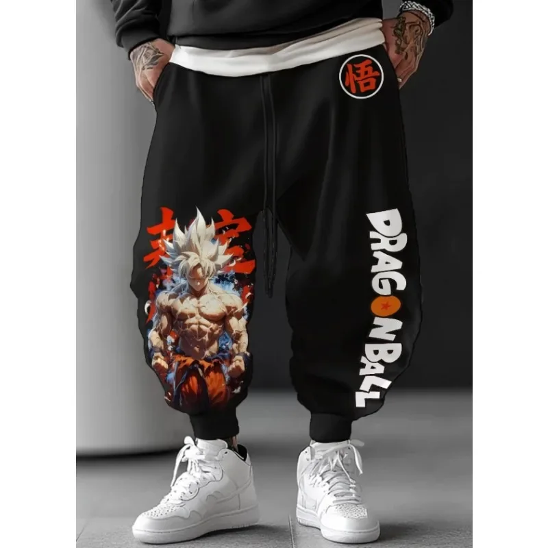 

Dragon Ball Z Super Saiyan Trend Explosion 2025 New Hot Printed Men's Loose Casual Pants Streetwear Style Daily Summer Dress