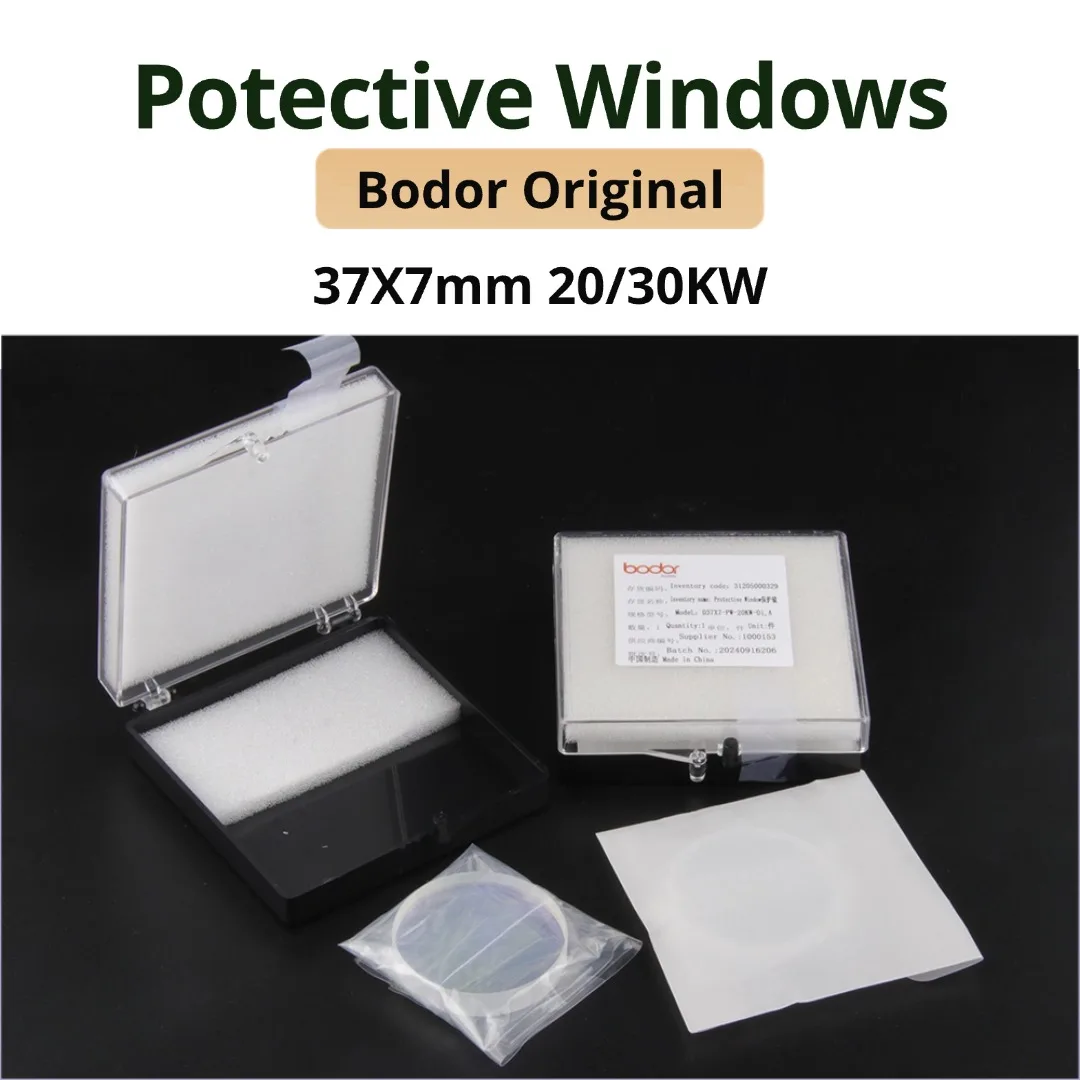 10Pcs/Lot Bodor Genius Original Lens D37x7 20KW/30KW Fiber Laser Protective Windows For Bodor Raytools Fiber Laser Cutting Head
