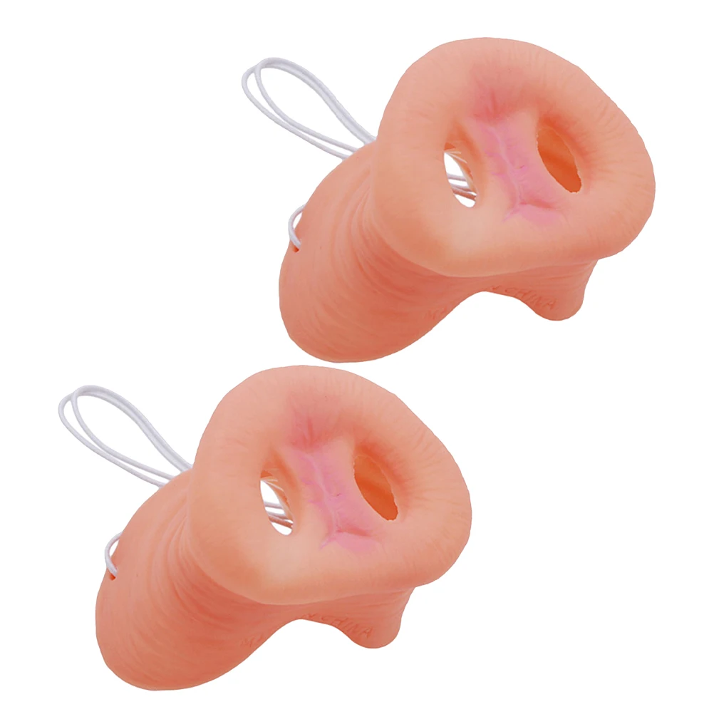 

2 Pcs Pig Nose Decorative Prop Animal Carnival Costumes Dress up Cosplay Clothing Decoration Props