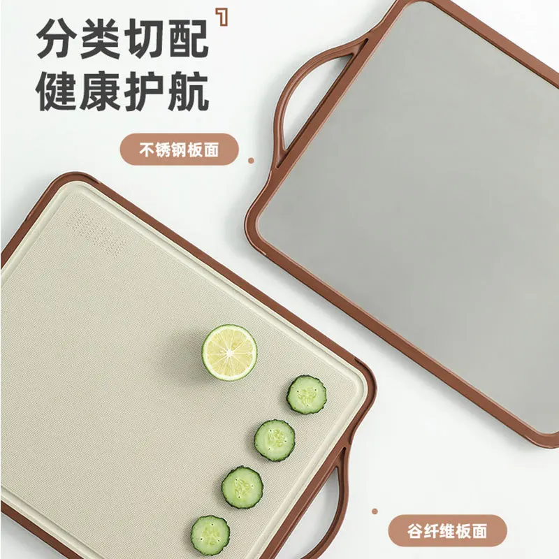 304d stainless steel double-sided cutting board, antibacterial and mold resistant kitchen home cutting board and cutting board