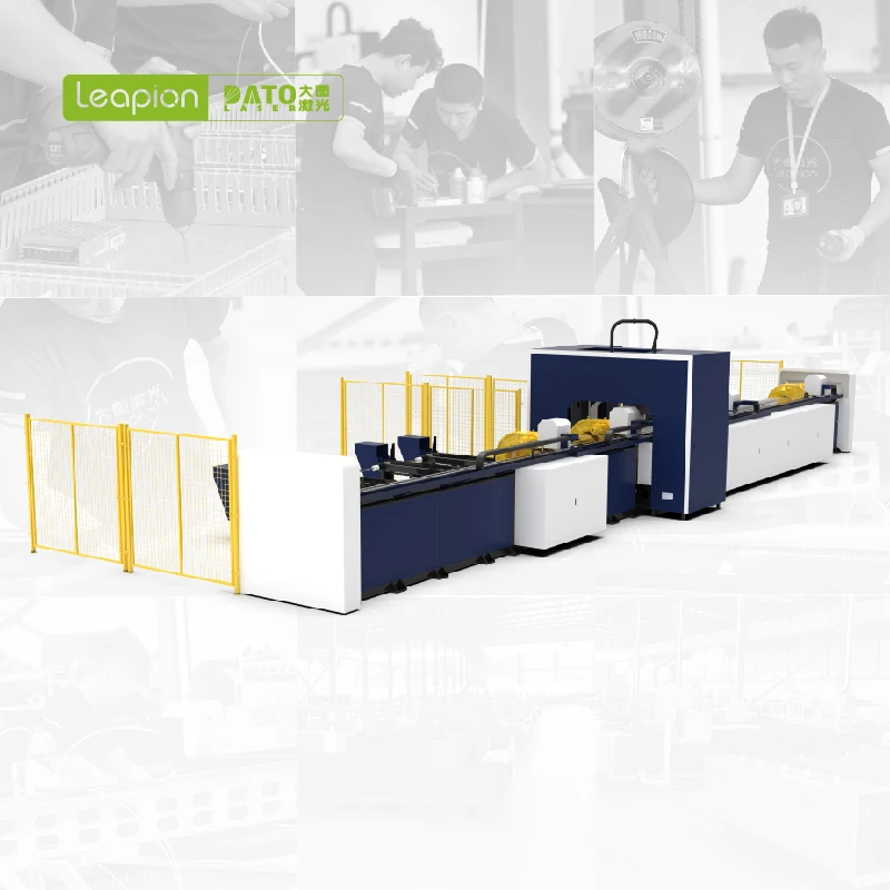Factory Price Four Chuck   Tube Cutting Pneumatic Chuck Fiber   Cutting Machine for Square Tube