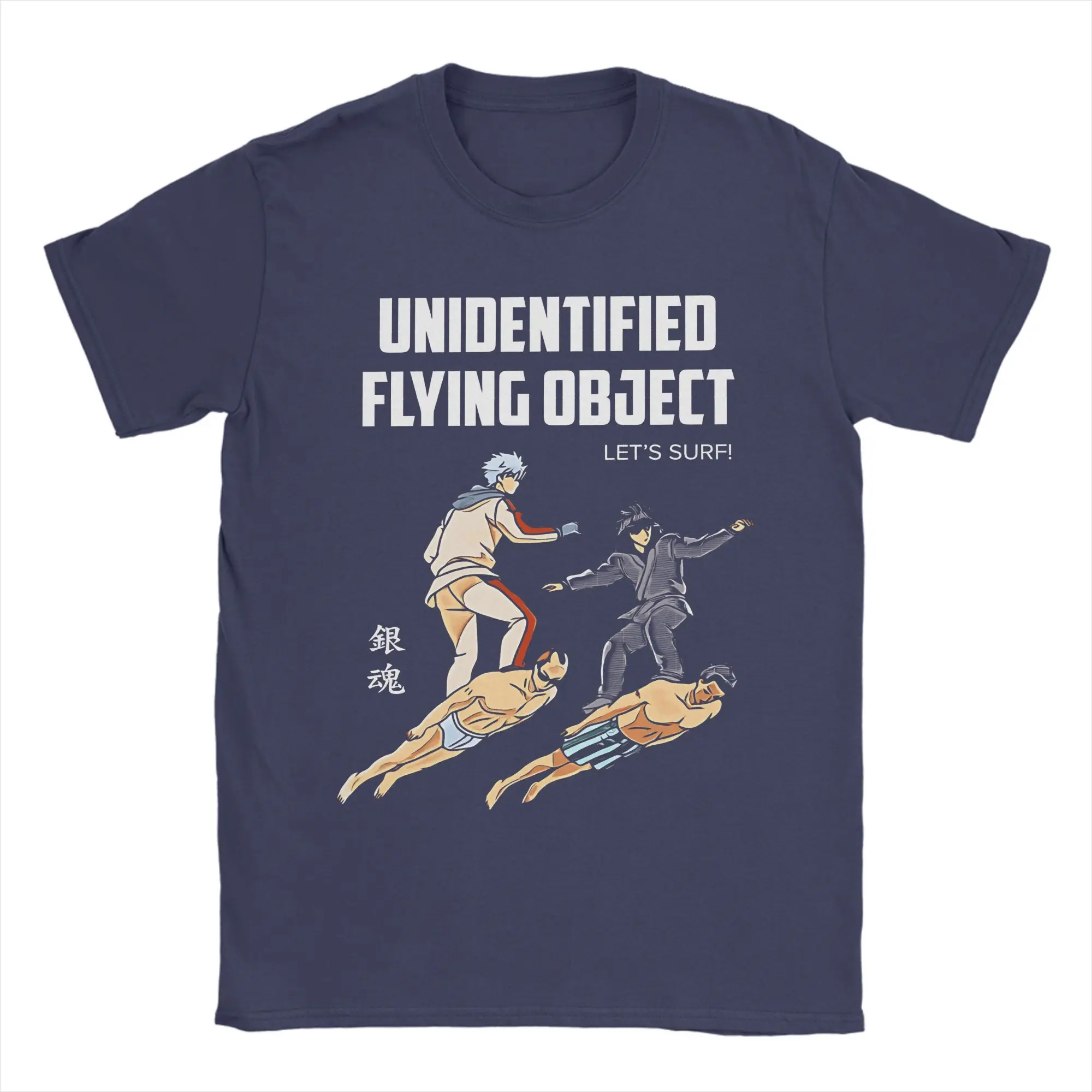 Men Gintama Lets Surf Gintoki T Shirt 100% Cotton Clothes Vintage Short Sleeve Round Collar Tee Shirt Plus Size T-Shirt