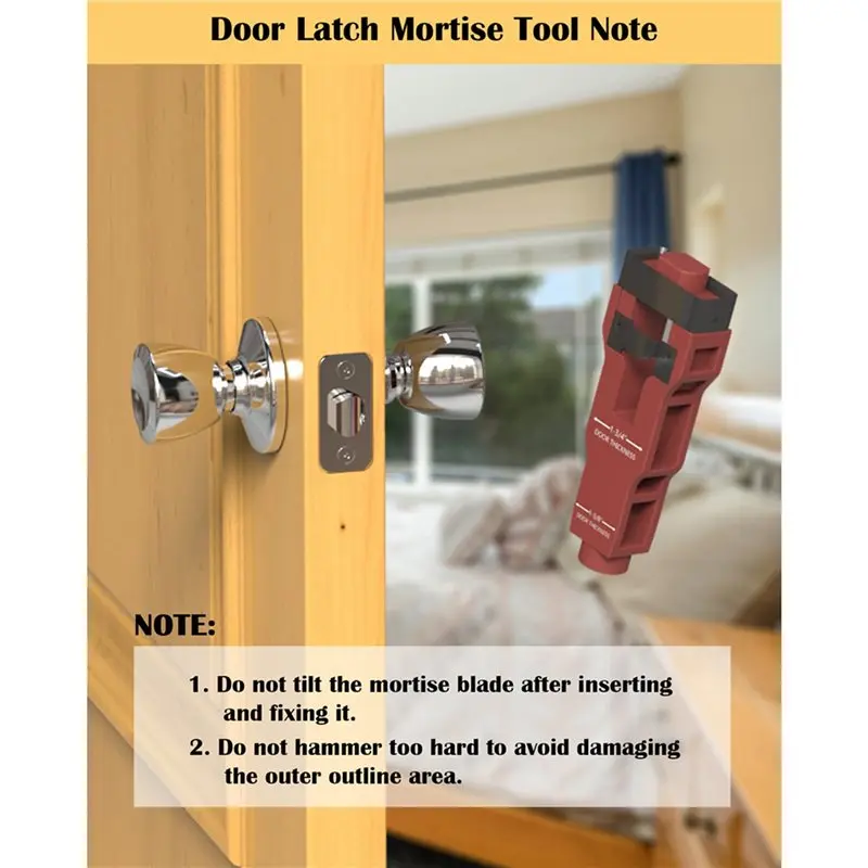 A7THK-2X Door Latch Mortise Tool,Door Latch Installation Kit, Door Latch Tool For Use With 1-3/4Inch Or 1-3/8Inch Thick Door