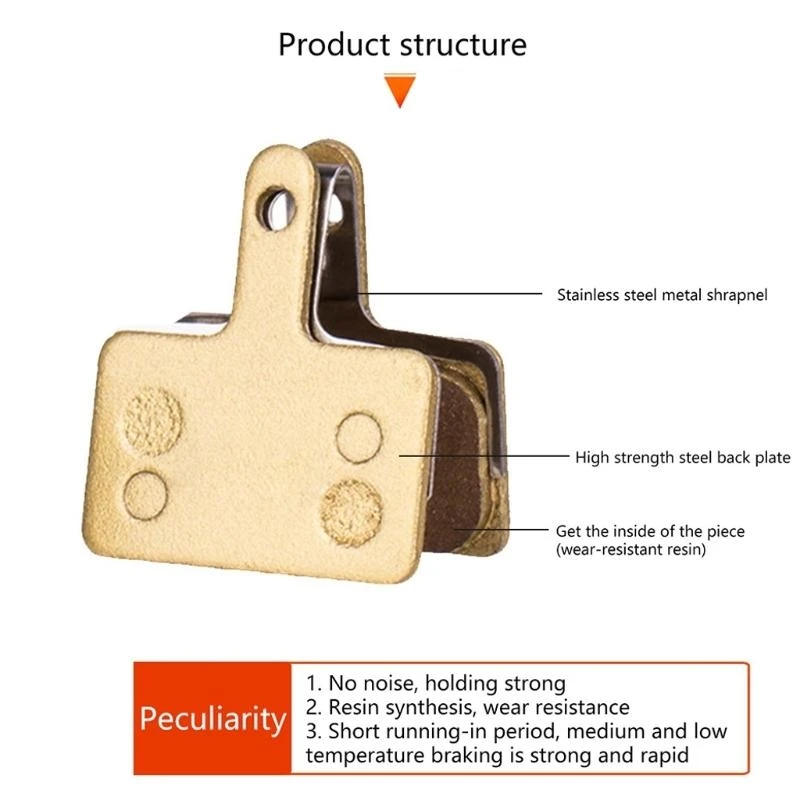 2pcs جودة Coppers Bicycles Brake Pad Mountain Bike Hydraulic Dist Disc #4