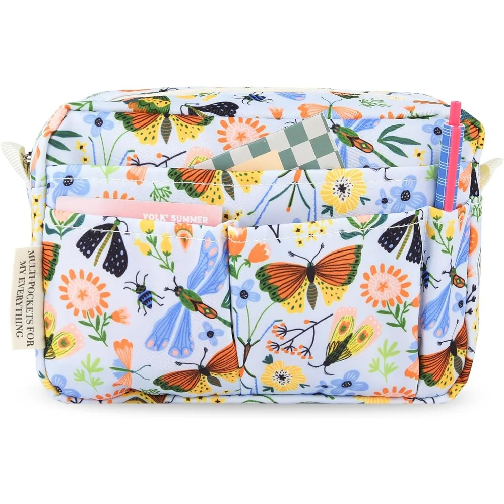 

qianshan Multi-functional Portfolio Organizer, Waterproof Travel Pouch Zippered Case, Journal Supplies Storage Case for Notebook