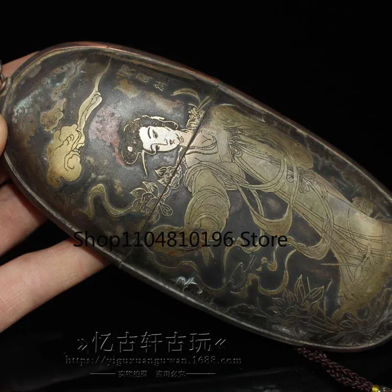 Chinese Antique Decoration Miscellaneous Collection Copper Glasses Ornament