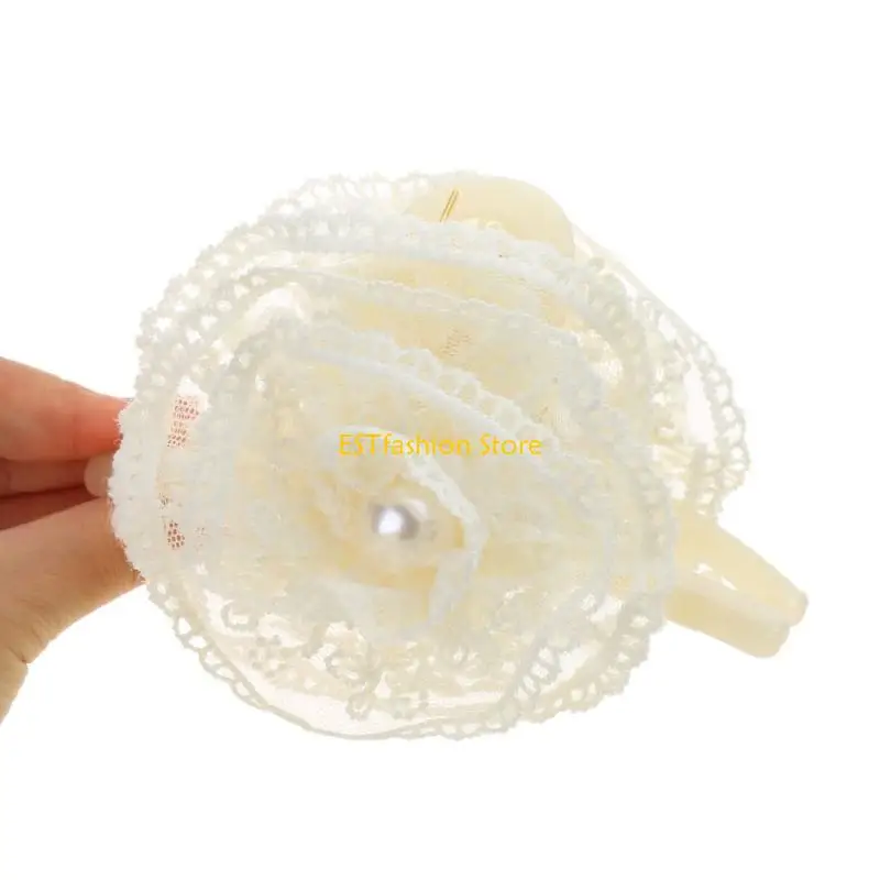 Y5GC Lovely Hair Claw French Bowknot/Flower Hair Clip for Woman Makeup Ponytail Hair Delicate Jaw Clip for Girl
