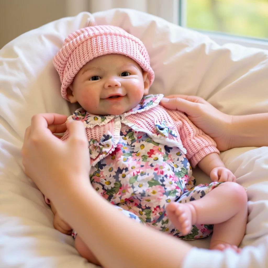 

13Inch bebe reborn de silicona Full Body Silicone Open Mouth Vivienne Newborn Baby Doll for Birthday Gifts