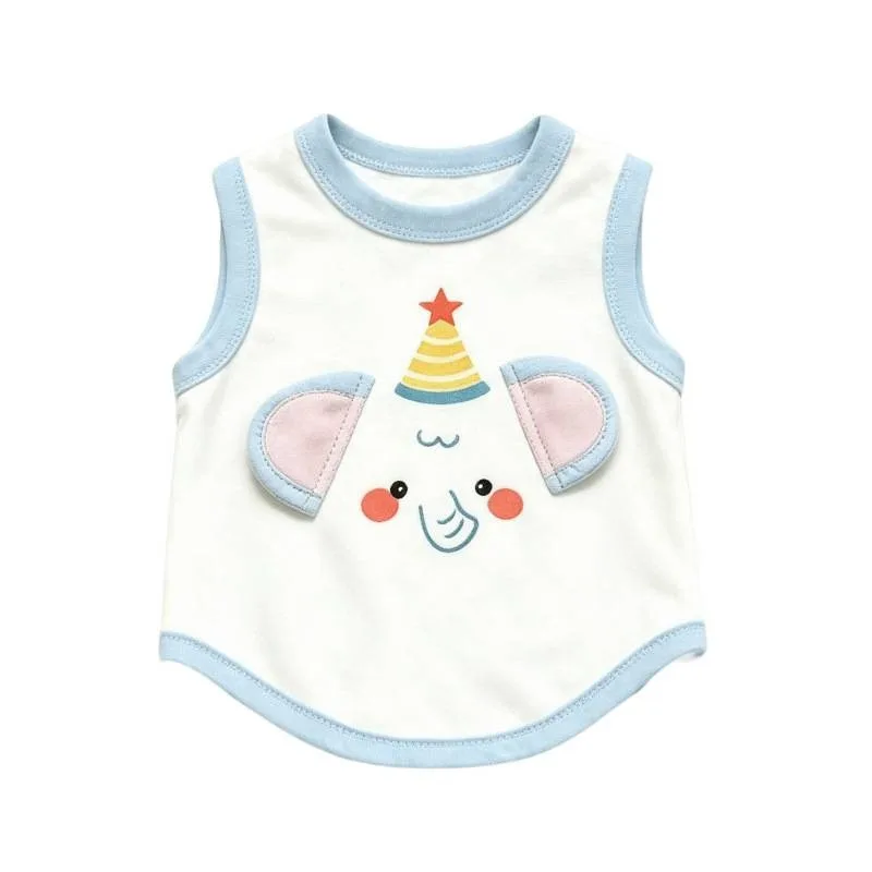 Breathable Summer Sleeveless T-Shirt for Small & Medium Dogs, Cute 3D Elephant Ear Vest for Bichon Frisé S-2XL