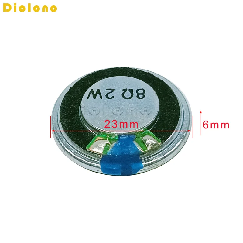 2W 8Ohm Loudspeaker Diameter 23mm Mini Round 2W 8R 8Ohm Speakers Thickness 6MM Small Horn For Doorbell Toy